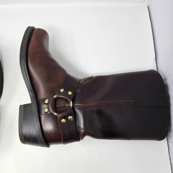 Durango Engineer Harness Boots Size 8.5 EE Square Toe Biker Brown Leather DB514. - Picture 9 of 15